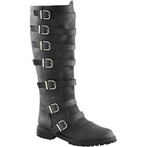 Multi-Buckle Knee High Boots