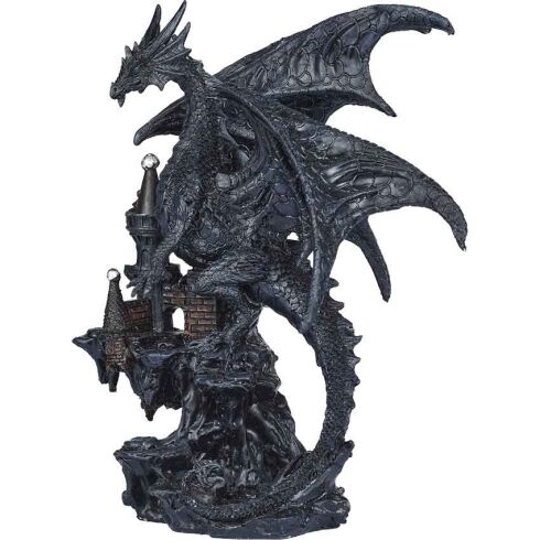 Perched Stone Dragon on Castle Statue