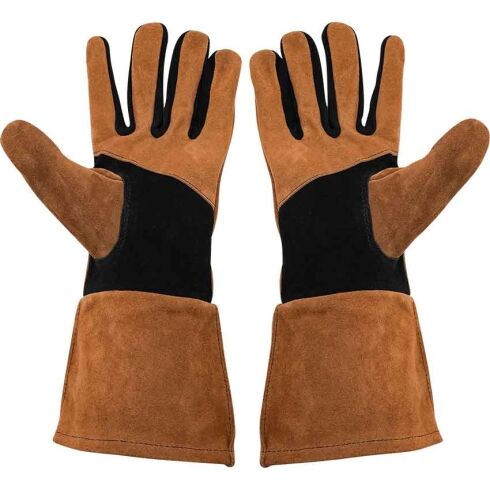 Brown Leather Swordsman Gloves