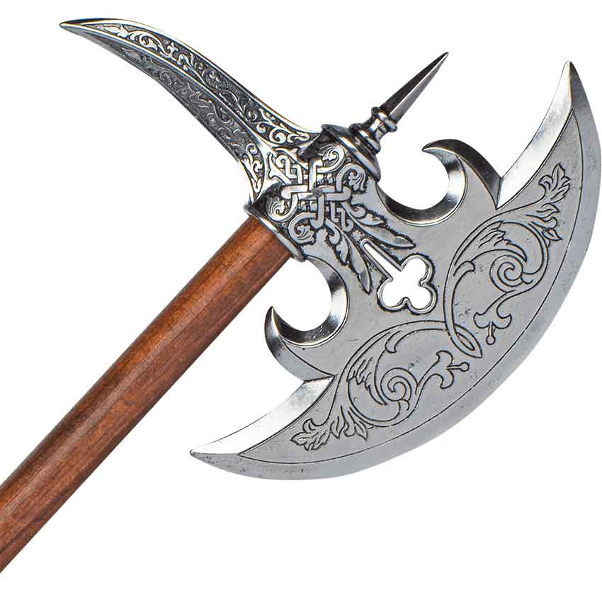 16th Century German Silver Battle Axe