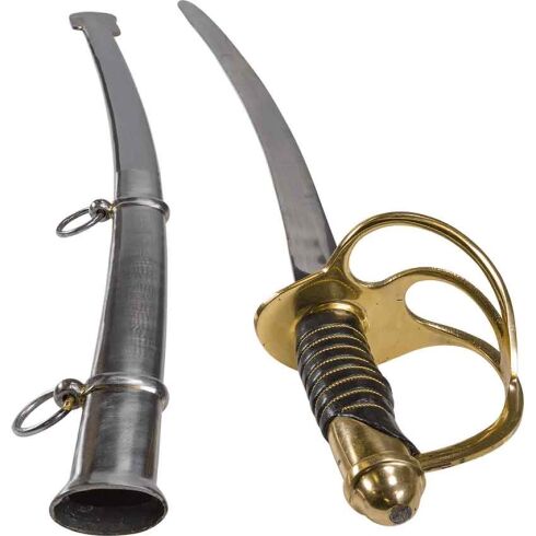 American Cavalry Officer's Steel Sword with Scabbard