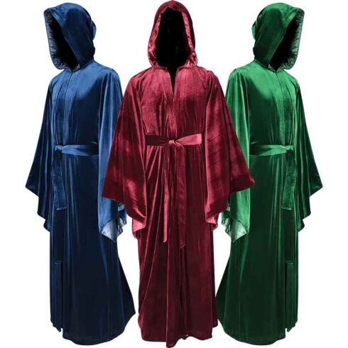 Hooded Velvet Robe