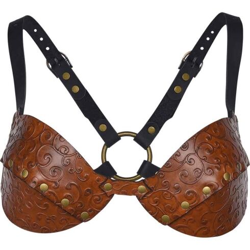 Elven Swirl Leather Bra