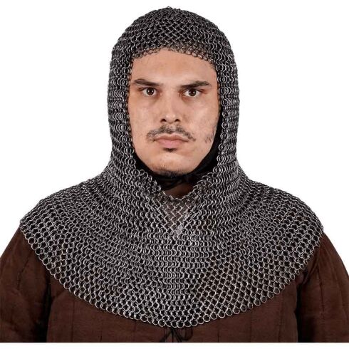 Butted High Tensile Steel Chainmail Coif