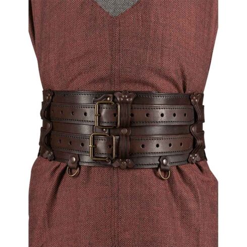 Luthor Leather Double Belt - MY100583 - Medieval Collectibles