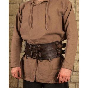 Luthor Leather Double Belt - MY100583 - Medieval Collectibles
