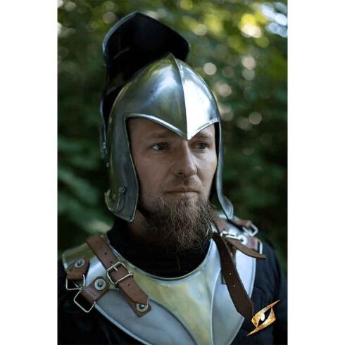 Visored Barbuta Helmet