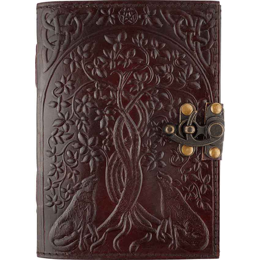 Wolves with Tree of Life Leather Journal