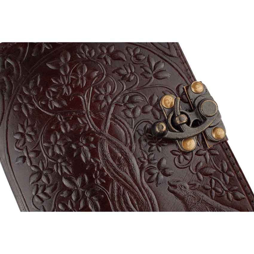 Wolves with Tree of Life Leather Journal