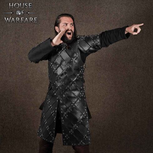 King of the North Leather Brigandine - Black