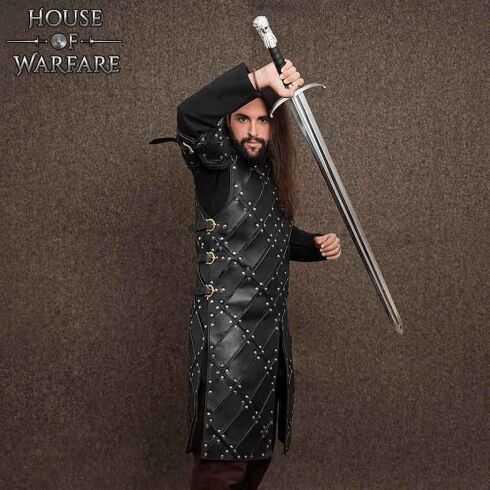 King of the North Leather Brigandine - Black