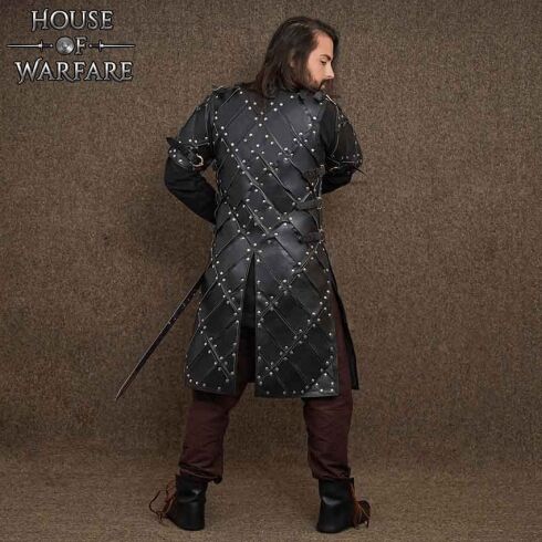 King of the North Leather Brigandine - Black
