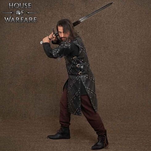 King of the North Leather Brigandine - Black