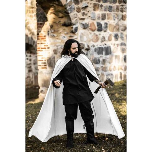 Gunnar Medieval Cotton Cloak - White