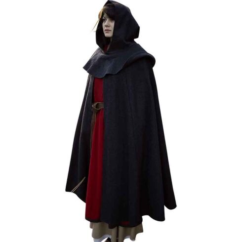 Wool Cloak with Mantle