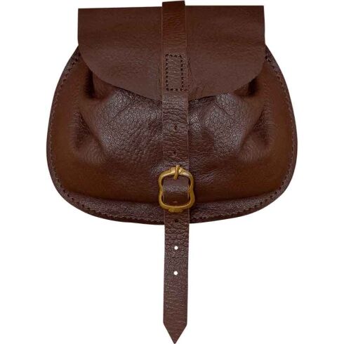 Small Merchant Leather Bag - Brown