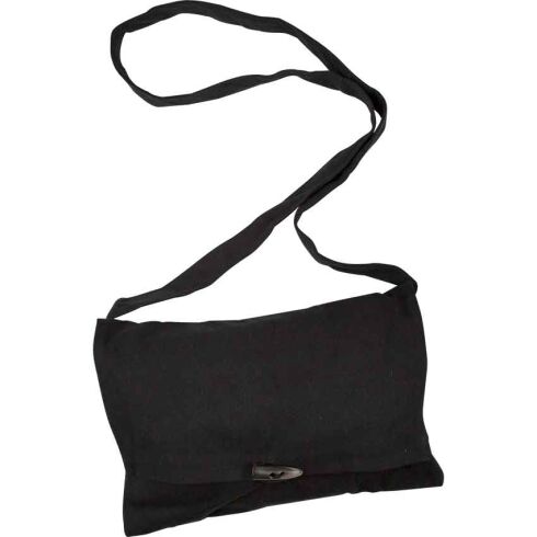 Medieval Canvas Shoulder Bag - Black