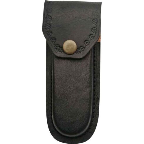 5 Inch Heavy Duty Black Leather Sheath