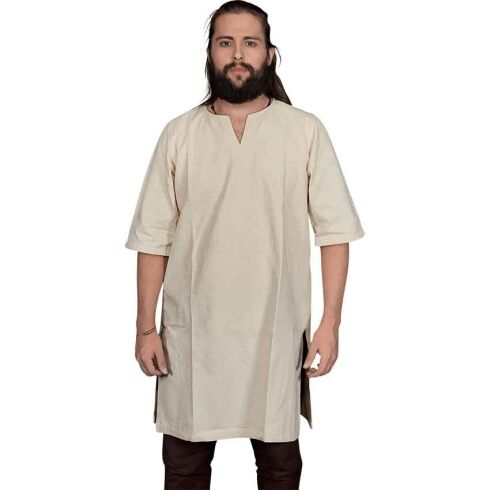 Mens Short Sleeve Viking Undertunic - Natural