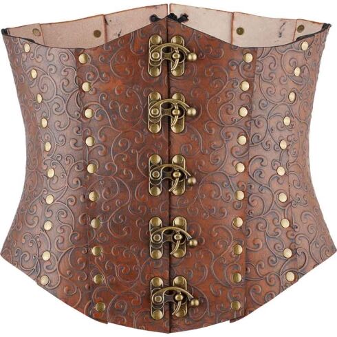 Elven Swirl Leather Corset